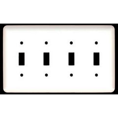 Mulberry 76074 Standard Wallplate, 4 Gangs, 5 in H x 8.187 in W, Replacement MPN 76074