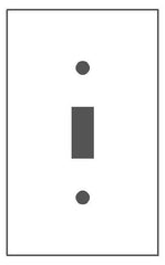 Mulberry 86071 Standard Wallplate 1 Gang 4-1/2 in H x 2-3/4 in W