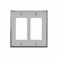 Mulberry 97402 Standard Receptacle Wallplate 2G SAT-SS 4.5 in H x 4.562 in W