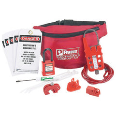 Panduit PSL-PK-EA ElectricianFTs Lockout Kit, Red, 1/ kt