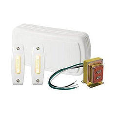 NuTone BK125LWH Wired Door Chime Kit with Two Lighted Pushbuttons