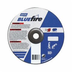 Norton 66252843212 BlueFire Zirconia Alumina Type 27 Grinding and Cutting Wheel 4-1/2 in Diameter 30 Grit