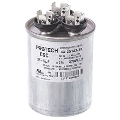 Rheem 43-25133-19 Dual Round Capacitor, 370 Vac, 25 uF, 5 uF Replacement MPN