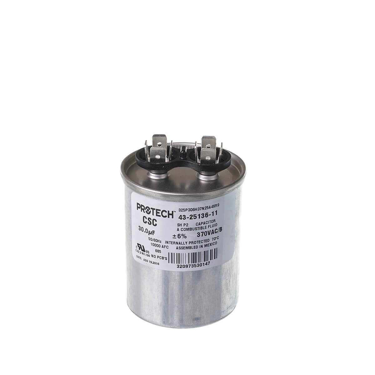 Rheem 43-25136-11 Capacitor - 30/370 Single Round