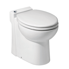 Saniflo 023 SaniCompact One-Piece Toilet, With Built-In Macerator, Dual Flush, 1.28/1.0 GPF