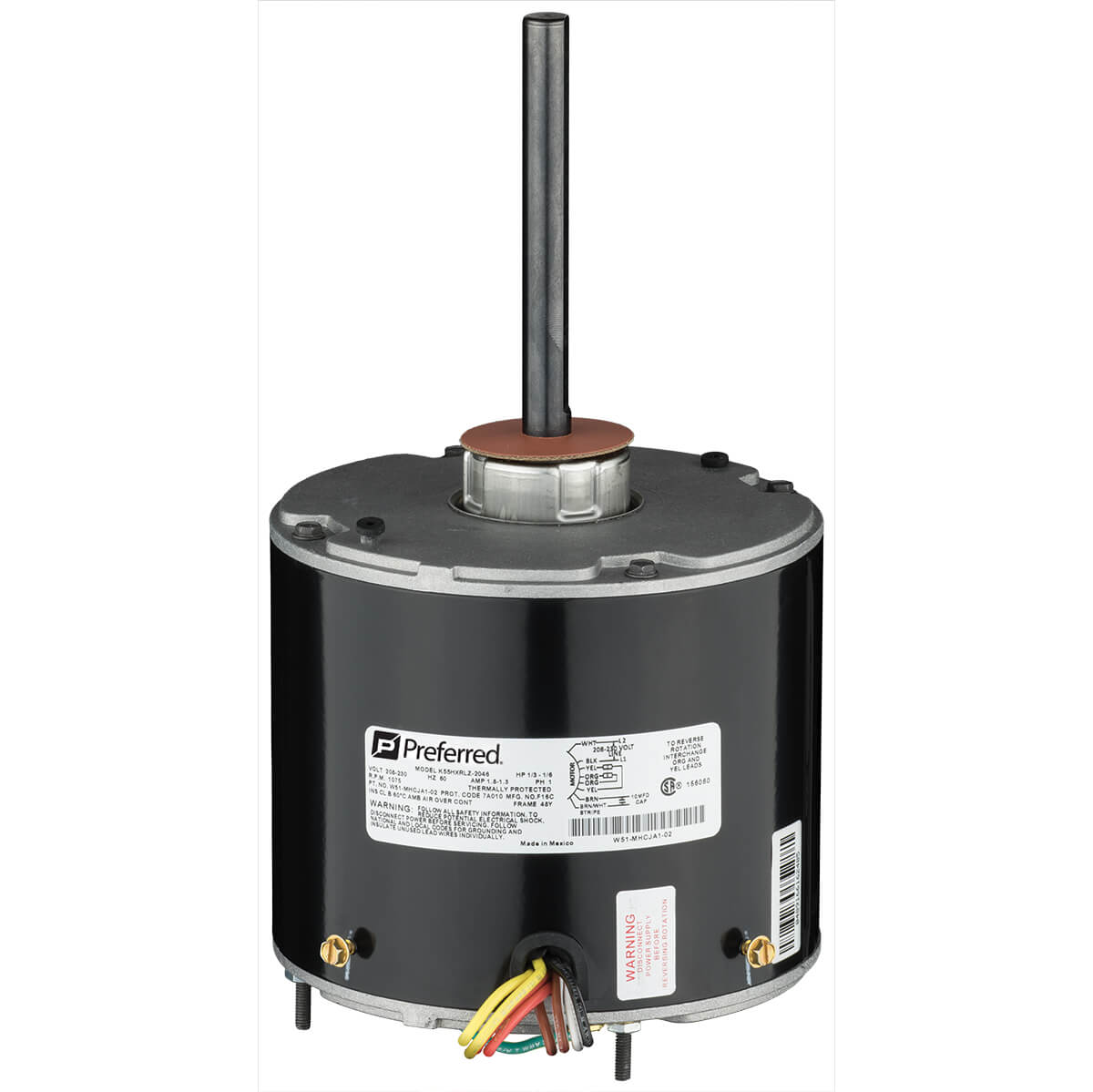 Rheem W51-MHCJA1-02 W51 Series One-Speed Direct Drive Outdoor Condenser Motor, 208 / 230 V