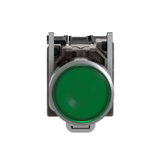 Schneider Electric XB4BW33B5 Square D 22 mm 24 VAC/VDC 18 mA 1NO 1NC Green Round Momentary Flush Illuminated Push Button