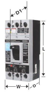 Siemens HFXD63B200L 3-Pole 200 Amp 600 VAC 25 kA Molded Case Circuit Breaker