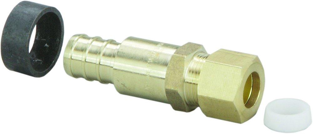 Viega 46032 PureFlow® 3/8 in. Brass PEX Crimp x 1/4 in. Compression Adapter