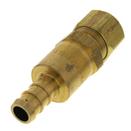 Viega 46032 PureFlow® 3/8 in. Brass PEX Crimp x 1/4 in. Compression Adapter