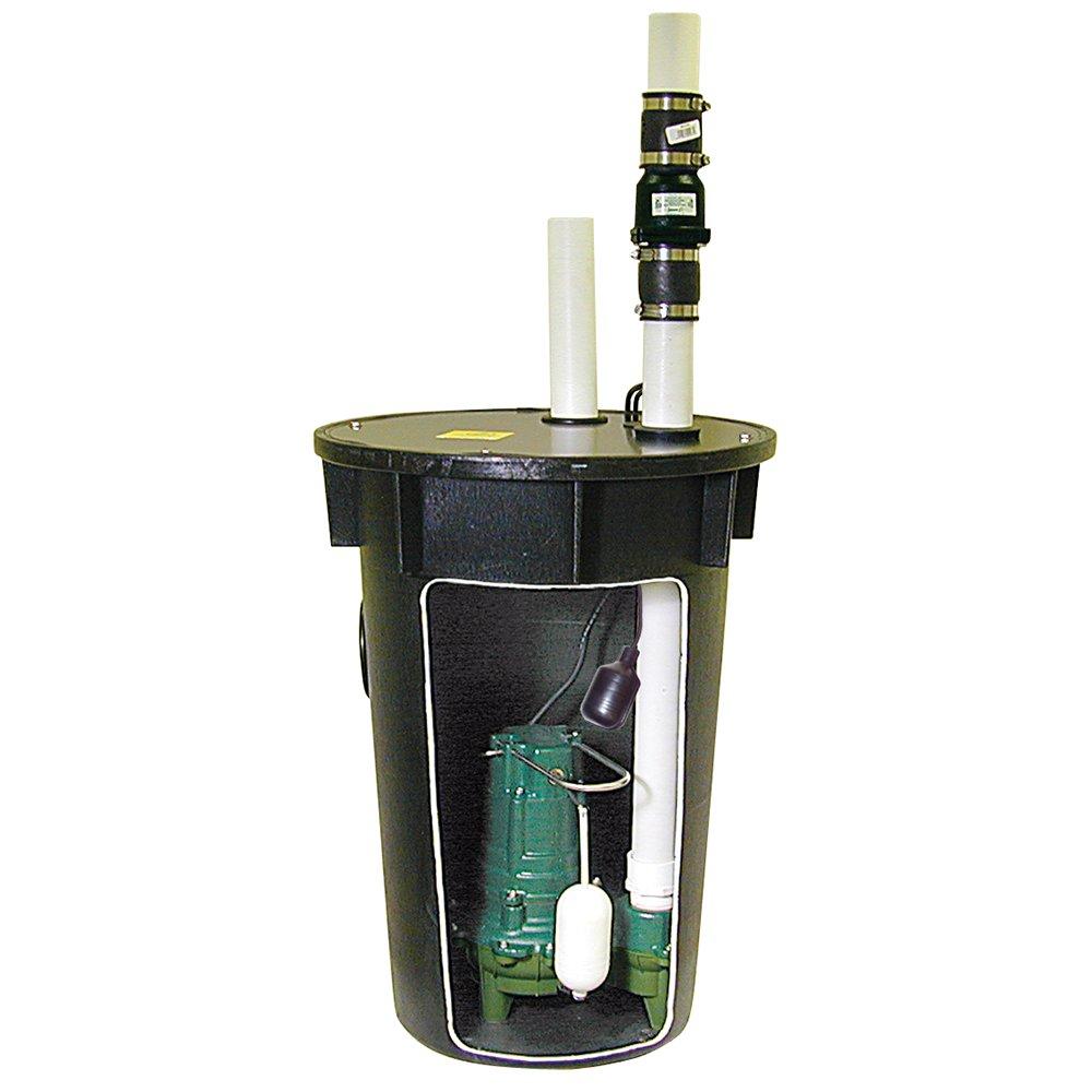 Zoeller 912-0010 912 Series 115V 1/2 hp 115 gpm Polyethylene Sewage Pump and Basin System with 20 ft. Cord