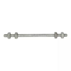 CHANCE 8864 BOLT DOUBLE ARMING 5/8 X 14 GALVANIZED WITH FULL THREAD AND 4 SQUARE NUTS