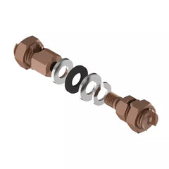 BURNDY KCKF23 Mechanical Bulkhead Ground Connector Kit Accommodates #8 - #2 AWG Stranded, #10 - #1 AWG Solid Copper Nut Torque 275 in-lbs