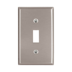 Cooper Wiring Devices 93071-BOX Toggle Wallplate Stainless Steel Single Gang