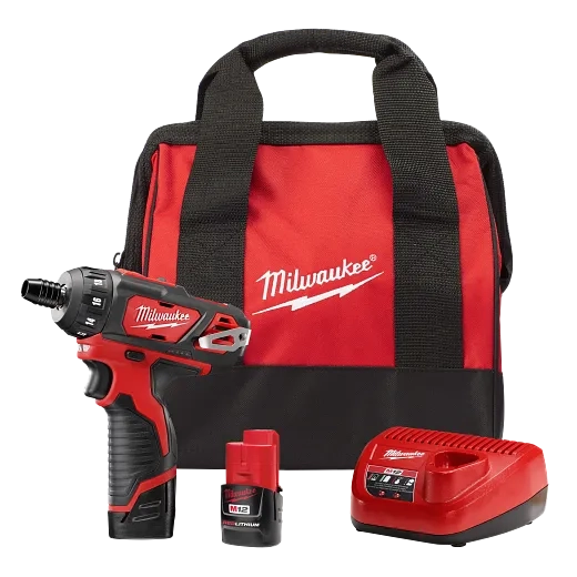 Milwaukee 240622 M12 1/4 Hex 2 Speed Screwdriver Kit