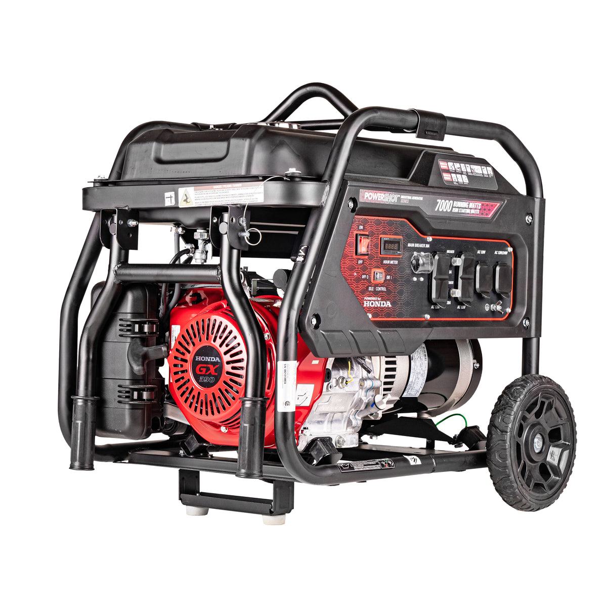 Simpson 70054 7000W Industrial Portable Generator Honda GX390 Engine Black