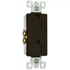 Pass & Seymour 885-TR Decorator Tamper-Resistant Receptacle 15A 125V Brown