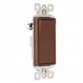 Pass & Seymour TM870 Decorator Switch, 120/277 VAC, 15 Amp, Brown