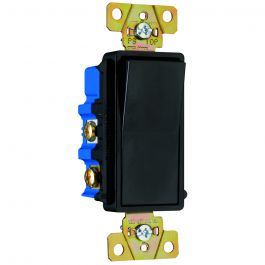 Pass & Seymour TM874-BK 15 Amp 120/277 VAC 4-Way Black Thermoplastic Rocker Decorator Switch