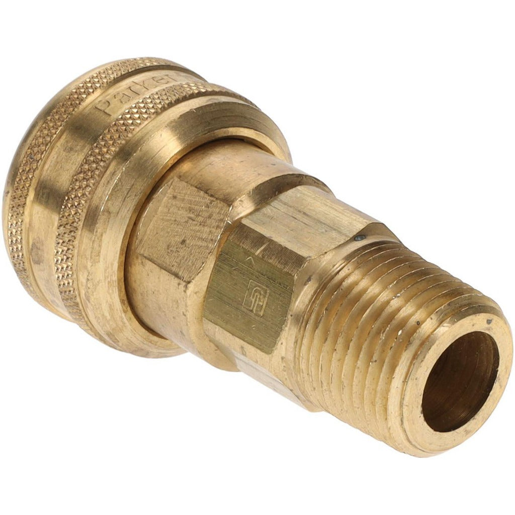 PARKER Parker B34F Pneumatic Hose Coupler 3/8 in Brass 300 Psi