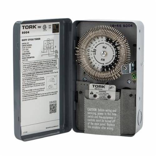 TORK Tork 8004 Duty Cycle Skip-A-Day On/Off Mechanical Time Switch 0.75 hp (24 hr)