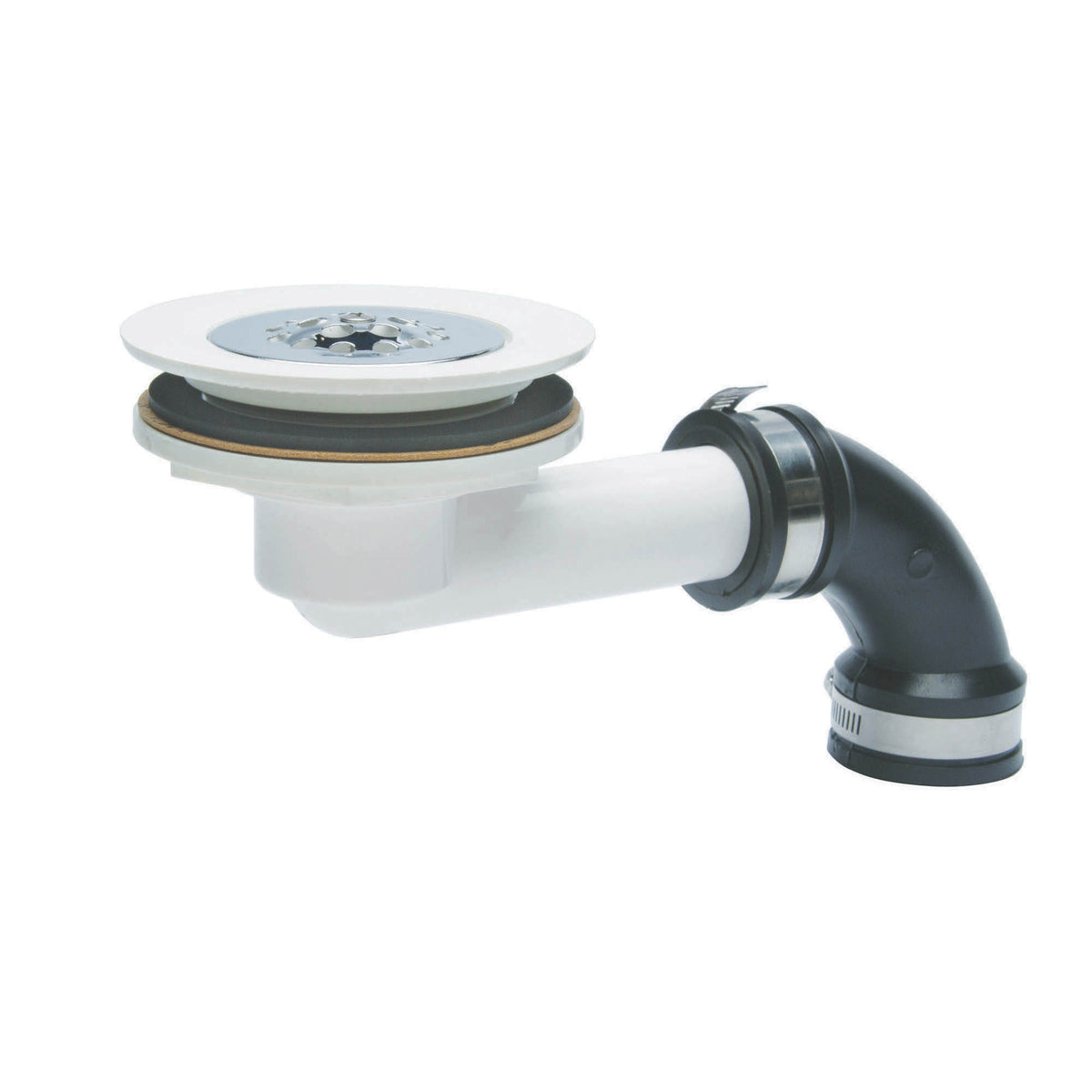 Mustee 60.300A Shower Drain Assembly with Removable Strainer for Mustee 3060 ShowerTub & 360 Barrier-Free Shower Floor