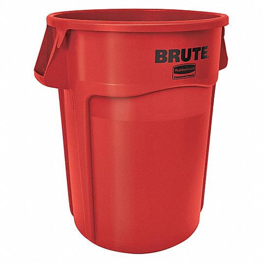 Rubbermaid Commercial FG264360RED BRUTE Round Container without Lid 44 gal