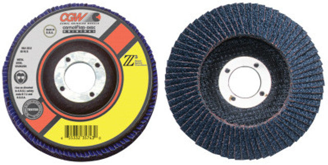 CGW Abrasives 42310 Prem Z3 Reg T27 Flap Disc 24 Grit 4 1/2 Inch