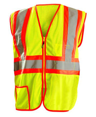 OccuNomix LUX-SSCLC2Z-Y2X Class 2 Mesh Vests 2X-Large Hi-Viz Yellow