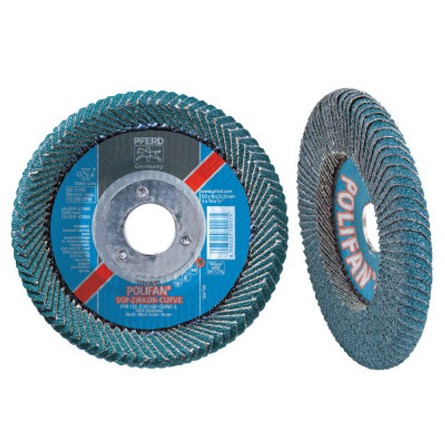 Pferd 67359 Flap Disc - 5/8-11 in Threaded Arbor, 4-1/2 in Disc Diameter, 40 Grit, 13300 RPM