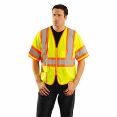 OccuNomix LUX-HSCLC3Z-YXL Class 3 Mesh Vests with Silver Reflective Tape X-Large Hi-Viz Yellow