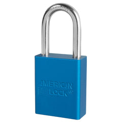 American Lock S1106BLU Aluminum Safety Padlock, 1-1/2W x 1-1/2H Shackle, Blue