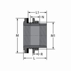 Spears 8172-030 3 PVC Tank Adapter FPTXFPT NPRNE Gasket