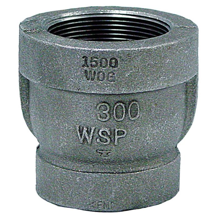 Anvil 0310546601 Reducing Coupling: Malleable Iron, 4 in x 3 in Pipe Size, Female NPT x Female NPT, Class 300