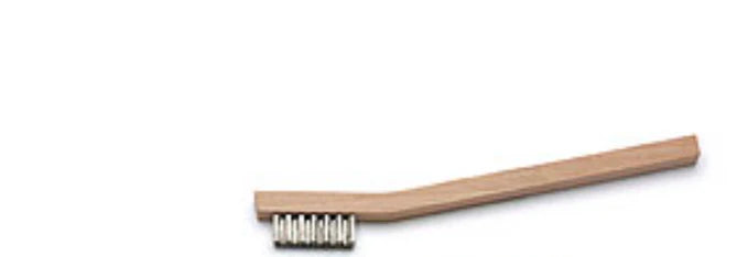 Mill-Rose 73830 Fine Wire Scratch Brush Curved Wood Handle Utility (Toothbrush) 3 x 7 Row