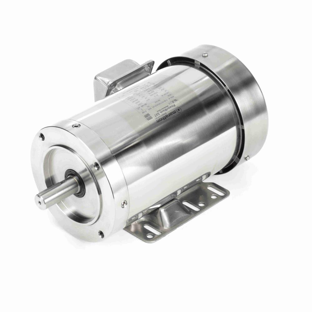 Marathon Motors MN418A Motors Stainless SXT Washdown Motor, 2 HP, 1750 RPM, 230/460 V