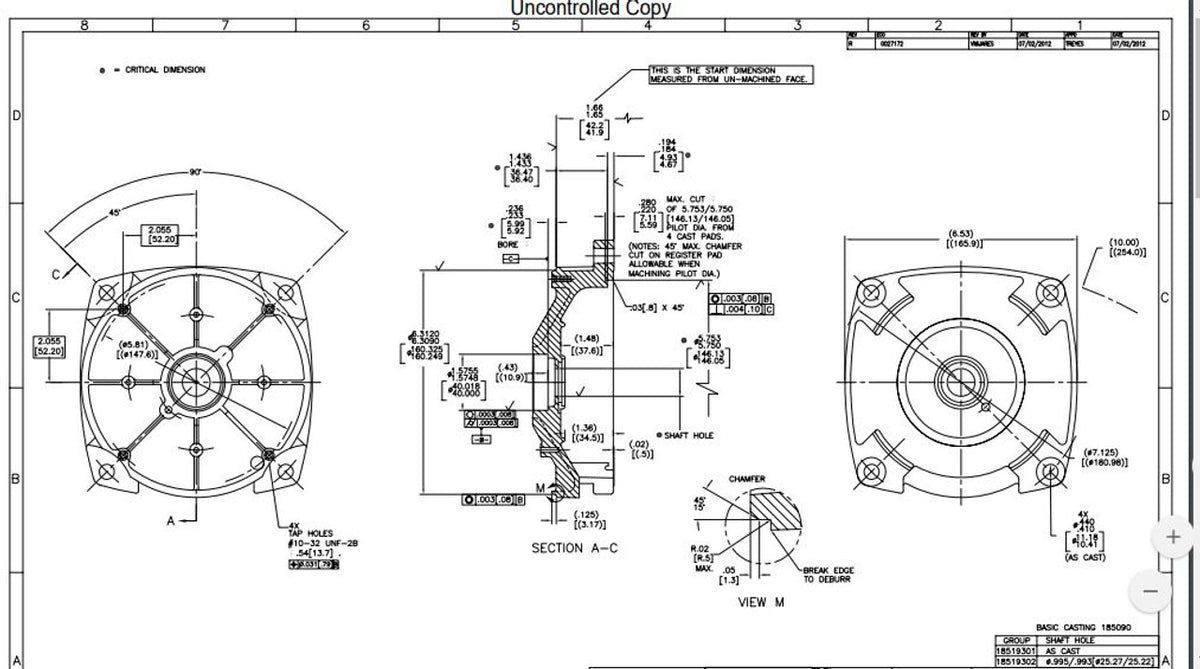 Century Motors 18519301 FLANGE B848AO SMITH