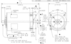 Century F396L 1/4 HP Single Phase Ventilation Motor, UF396L