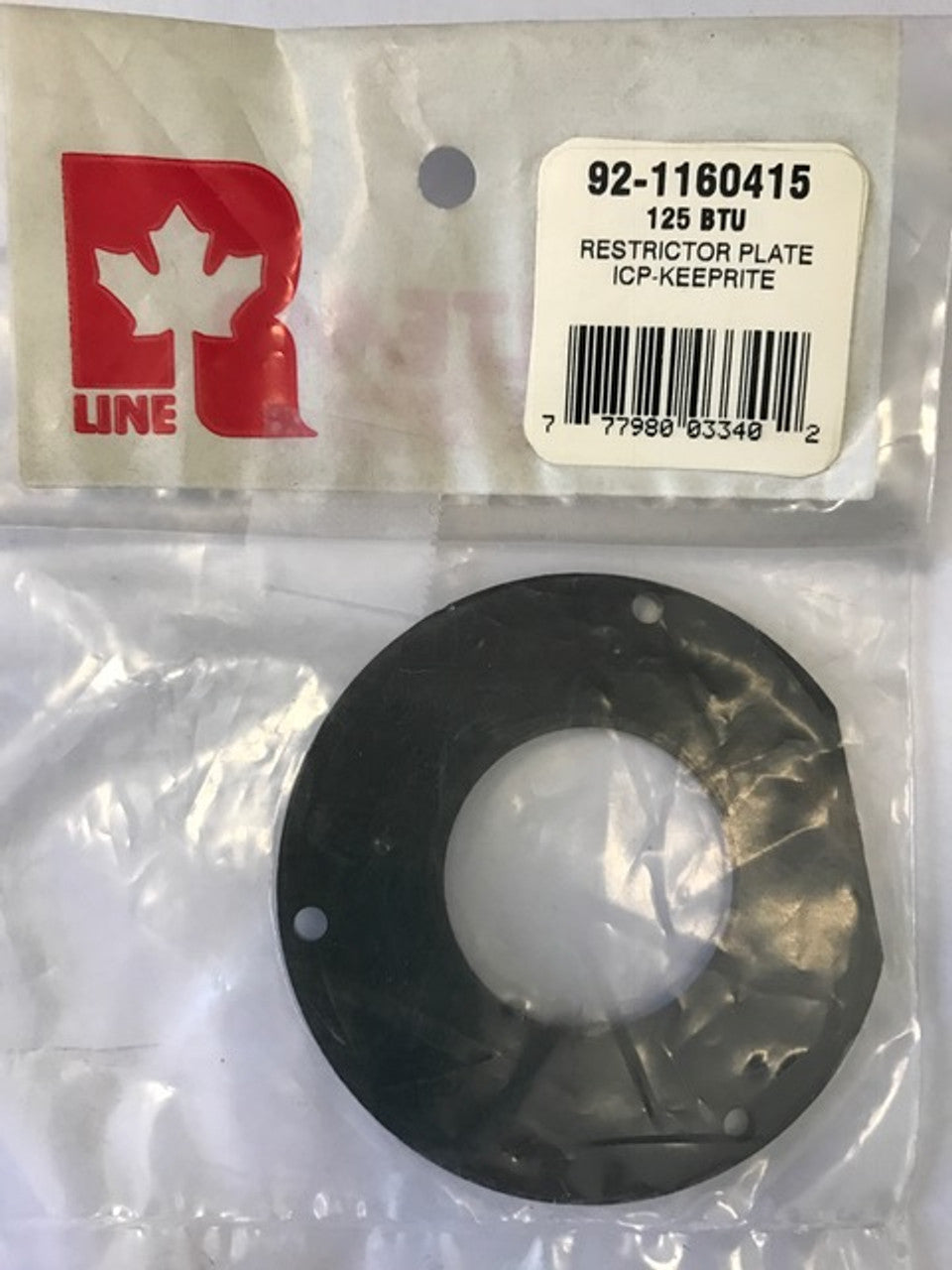 Rotom 92-1160415 RESTRICTOR PLATE ICP125 - High-Performance Flow Control