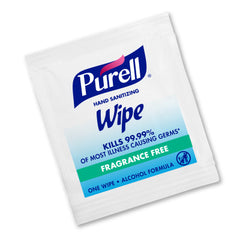 Gojo 9022-10 Purell Sanitizing Hand Wipes - 100 Count