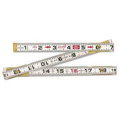 Crescent Lufkin 062CMEN Red End Rulers Wood Inch Metric 6 ft 2 Scales