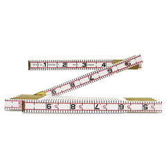 Crescent Lufkin 1066DN Red End Engineer's Scale Folding Wood Rule 6 Ft