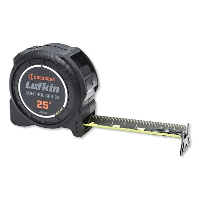 Crescent Lufkin L1025CB-02 Command Control Series Tape Measure 25 ft by 1-3/16 in Black Hi-Viz Green Markings Blade