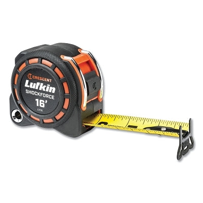 Crescent Lufkin L1116-02 Shockforce Nite Eye Dual-Sided Tape Measure 1-3/16 Inches x 16 Feet Yellow Blade