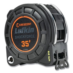 Crescent Lufkin L1135B-02 Shockforce Nite Eye Dual-Sided Tape Measure 1-3/16 in W x 35 ft L Black Blade