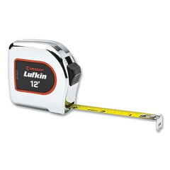 Crescent Lufkin L912-02 Chrome Power Tape Measure 1/2 in W 12 ft L Chrome Case