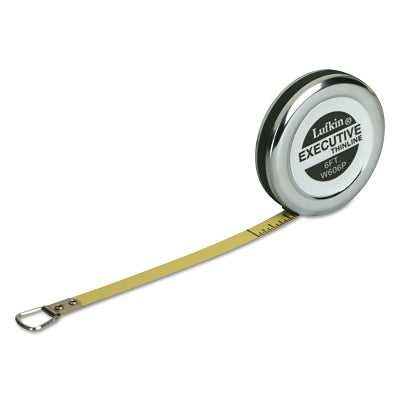 Crescent Lufkin W606PM Executive Diameter Pocket Measuring Tape 6 mm x 2 m SAE/Metric Charcoal