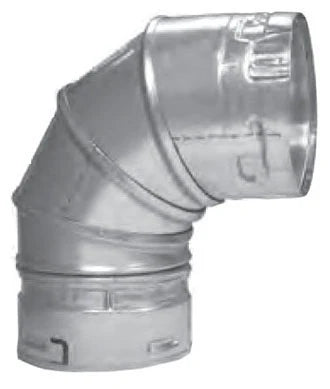 METAL-FAB Metal-Fab 5M90 90 Degree Adjustable Double Wall Elbow, 5 in