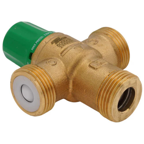 Taco 5004-C3-G Mixing Valve 5000 Lead Free with Gauge 1 Inch Brass Sweat Viton