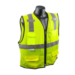 Radians SV7E-2ZGM-L/XL  Surveyor Class 2 Safety Vest, Lime Green, Large/Extra Large